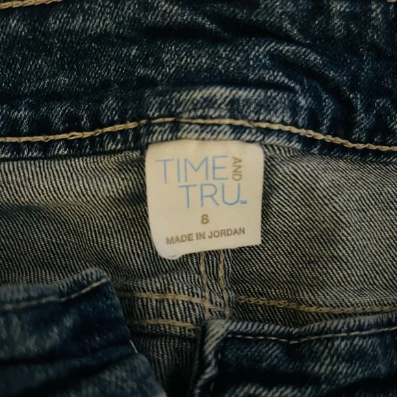 Time and Tru Dark Blue Ankle Jeans - Picture 2 of 3